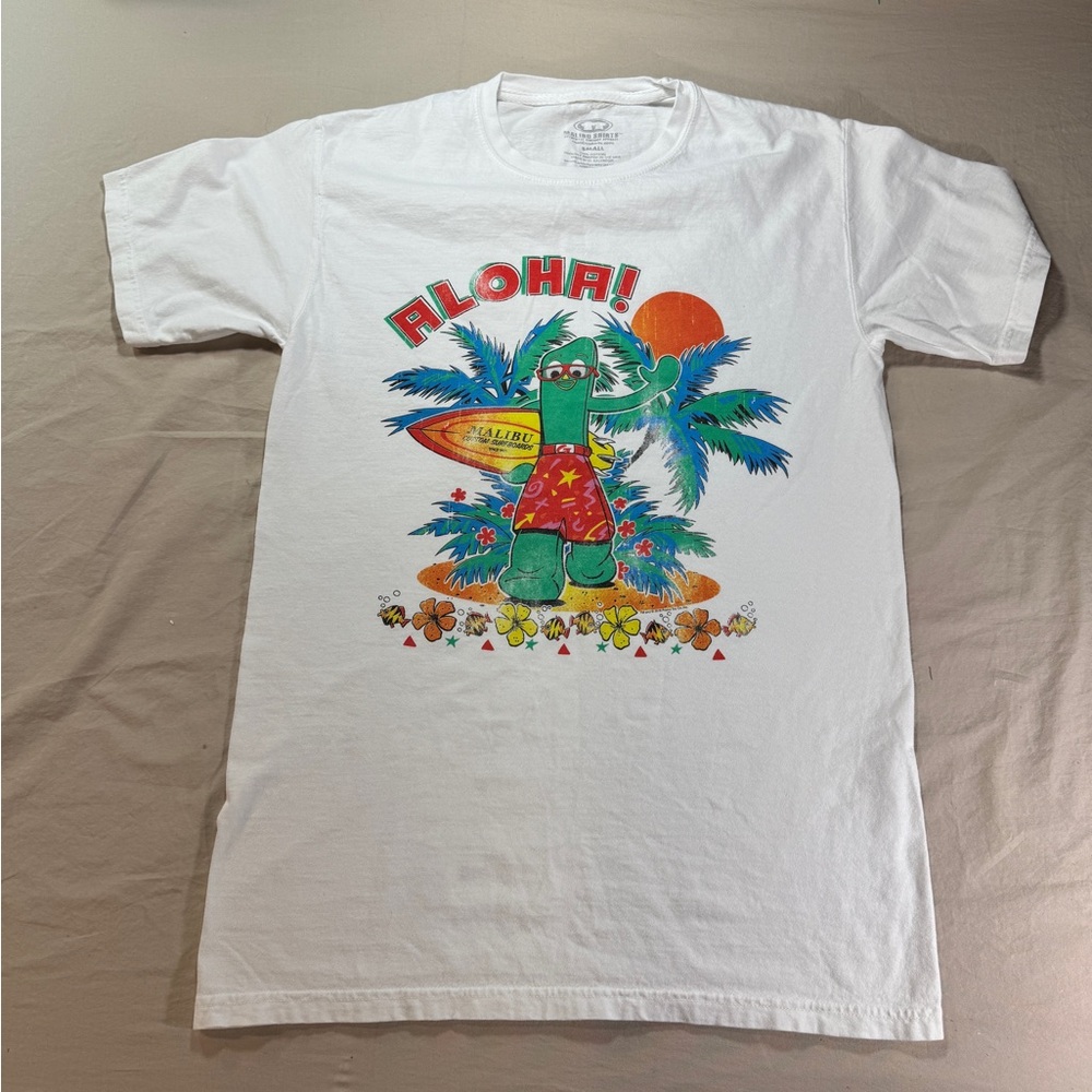 White Aloha Graphic T-Shirt Gumby